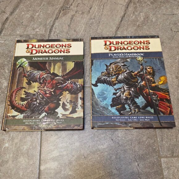 Dungeons & Dragons 4th Ed Player Handbook Monster Manual - Picture 1 of 8